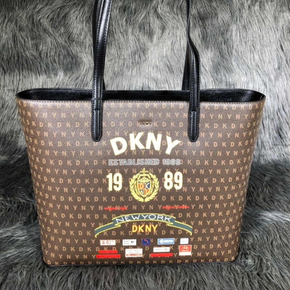 DKNY brown logo tote